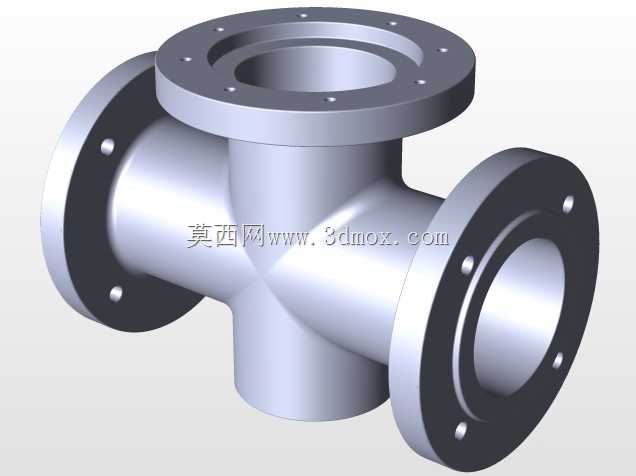 三维建模从蓝图SolidWorks教程交叉合流真空法兰