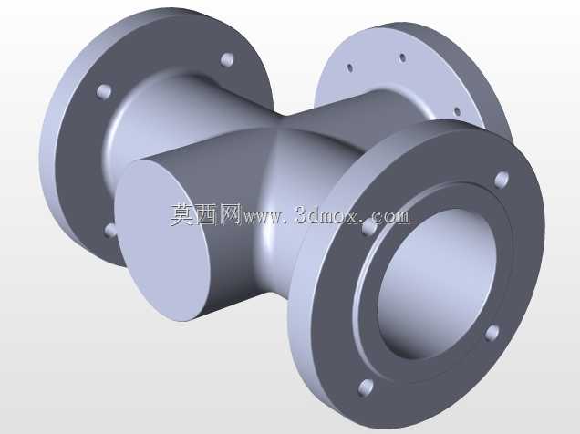 三维建模从蓝图SolidWorks教程交叉合流真空法兰
