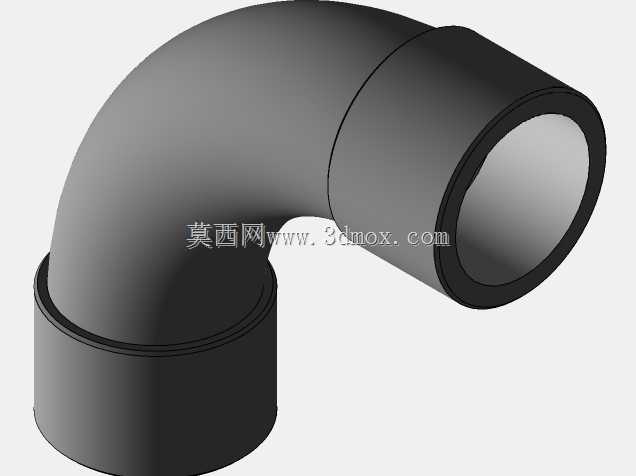 带溶剂焊接插座的PVC 90°长半径弯管(R=2d)