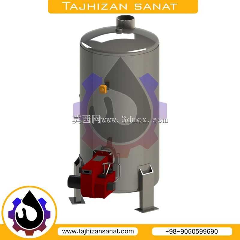 带火炬的工业热水器