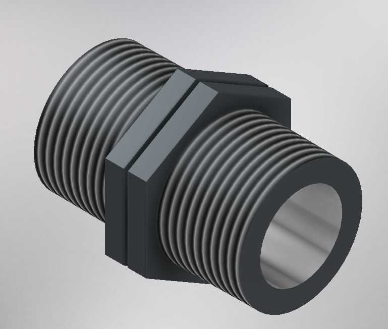 NIPLE 1INX55mm-PVC-NPT