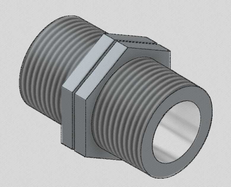 NIPLE 1INX55mm-PVC-NPT