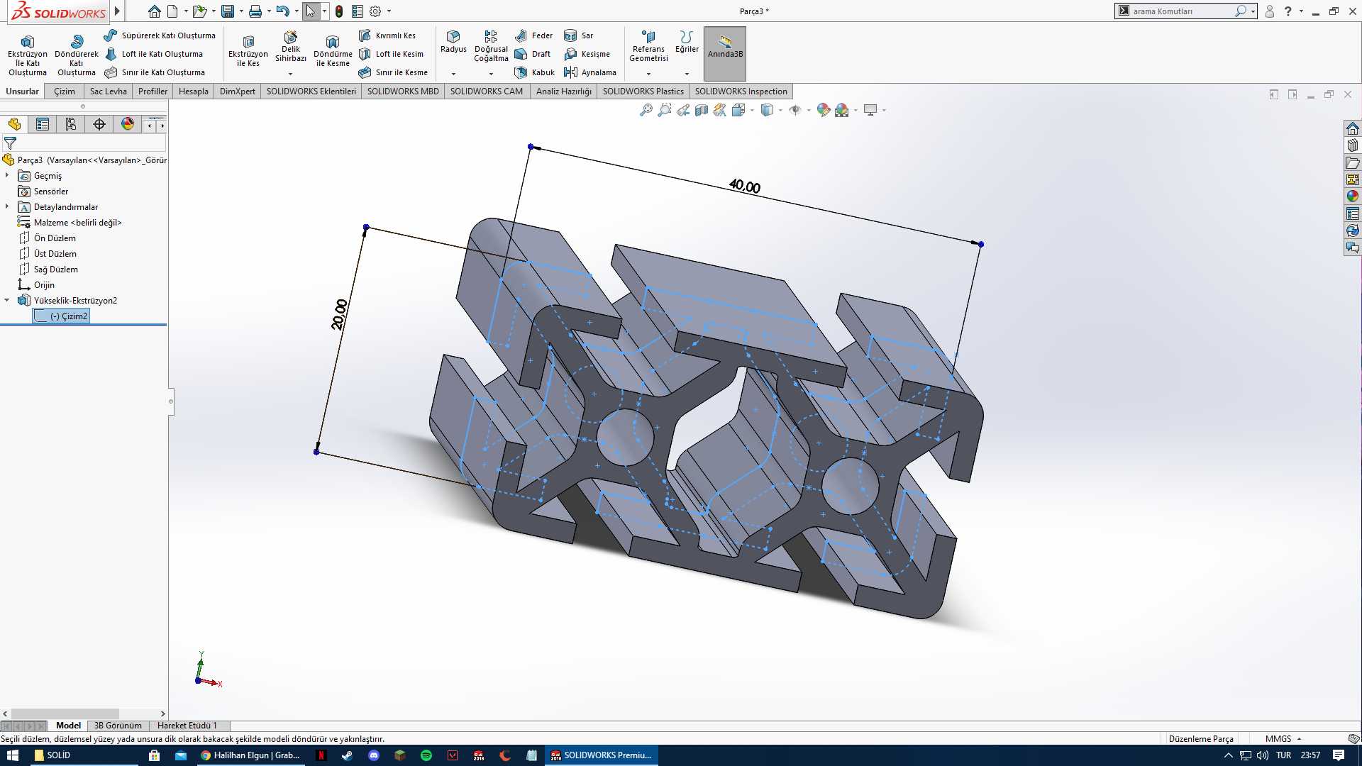 solidworks 40x20 sigma profil