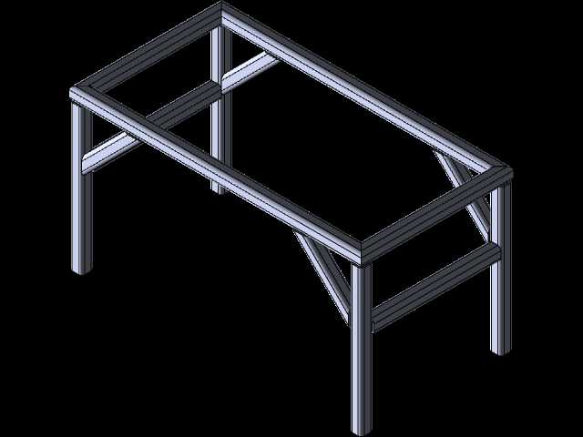 带工程图纸的焊接件框架(SolidWorks)