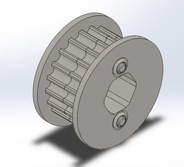 适用于1/2六角轴V2的HTD皮带轮发电机SolidWorks
