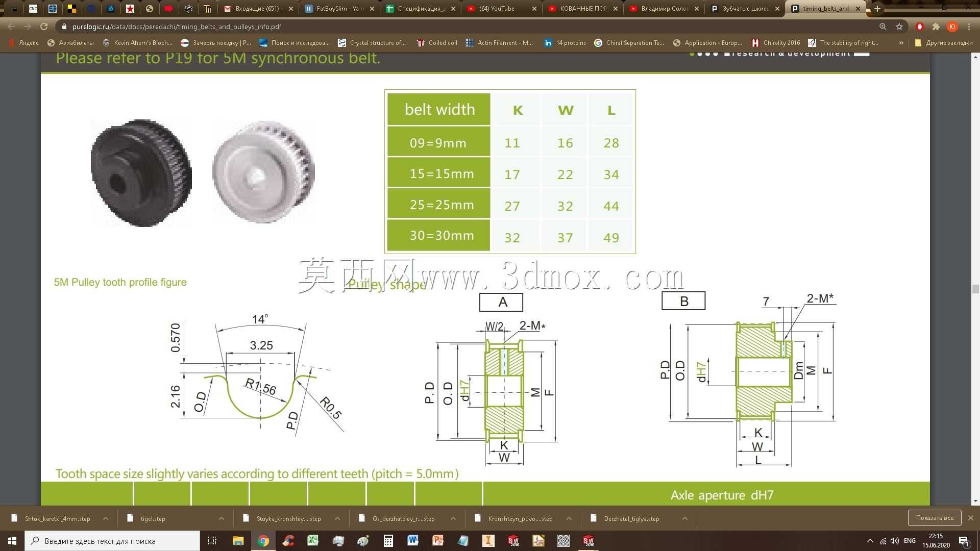 5mm HTD正时皮带轮-参数化