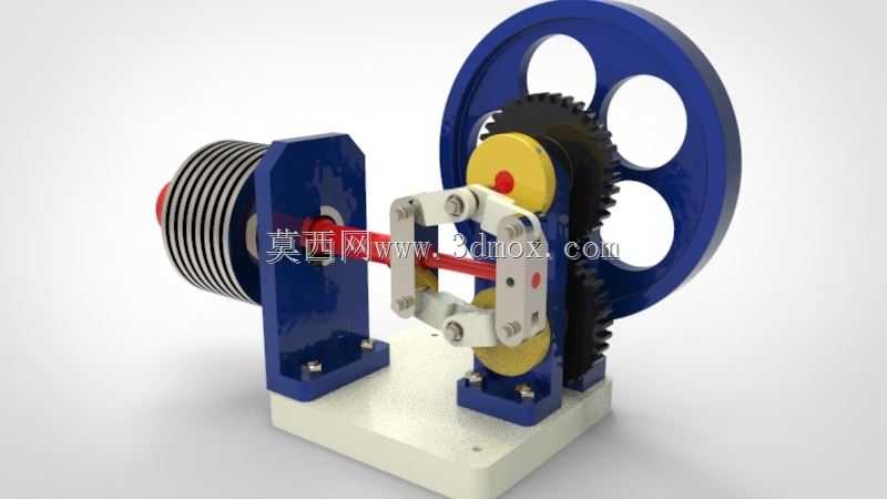 solidworks中菱形驱动设计的热空气发动机-由MD RASHID提供