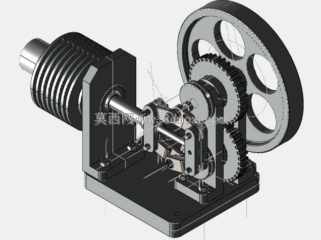 solidworks中菱形驱动设计的热空气发动机-由MD RASHID提供
