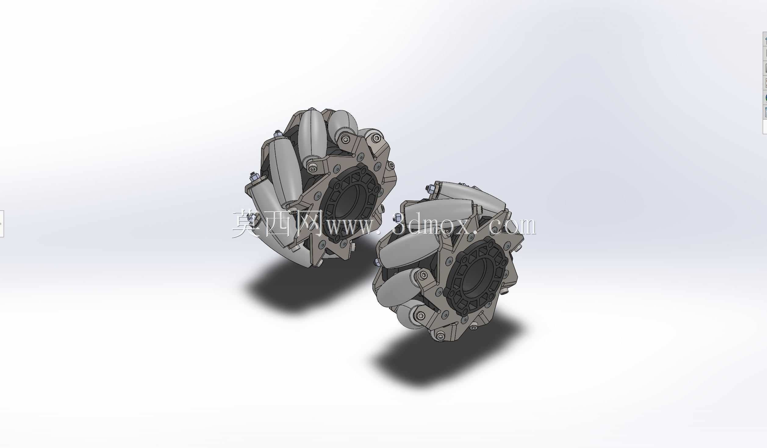 4英寸安迪马克HD Mecanum车轮(SolidWorks)