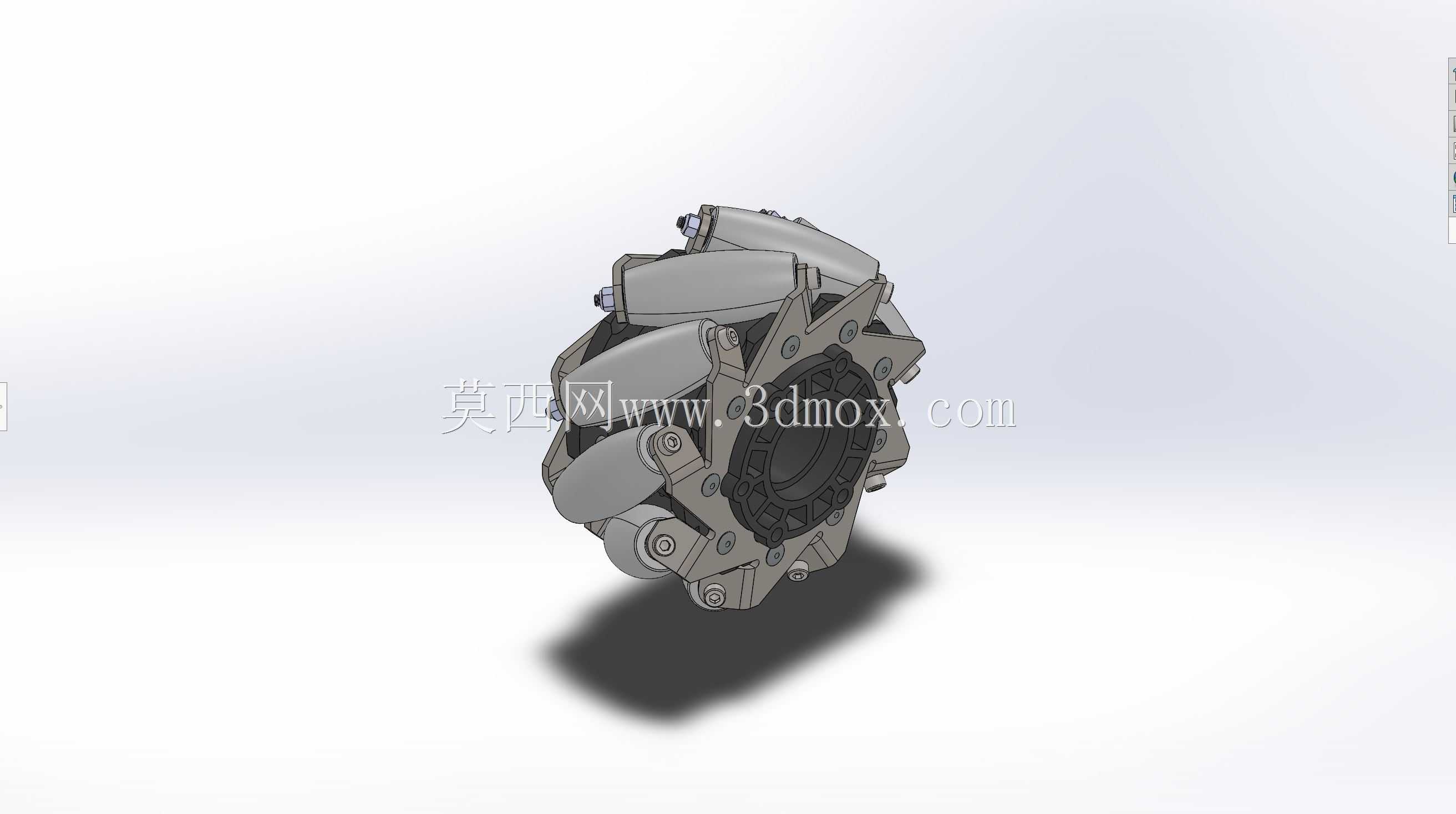 4英寸安迪马克HD Mecanum车轮(SolidWorks)