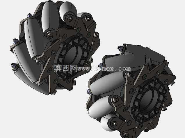4英寸安迪马克HD Mecanum车轮(SolidWorks)