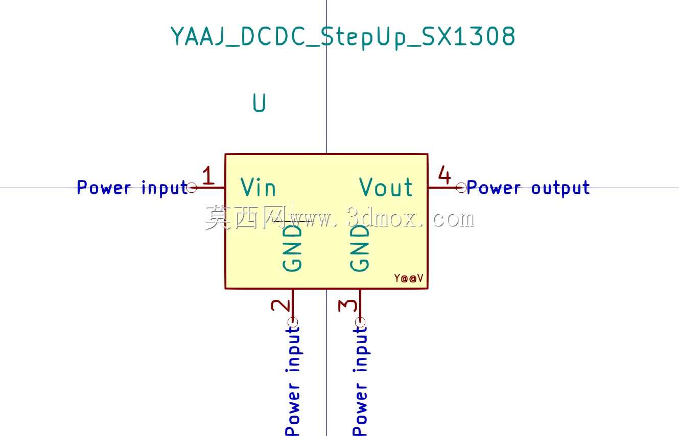 用于kiCad的SX1308升压/升压模块