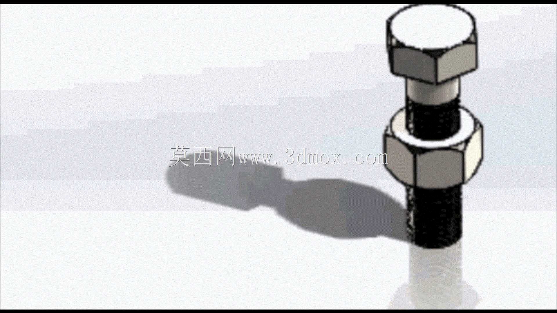 3D可打印六角头固定螺钉和带M5x20螺母的六角头螺栓,带教程视频