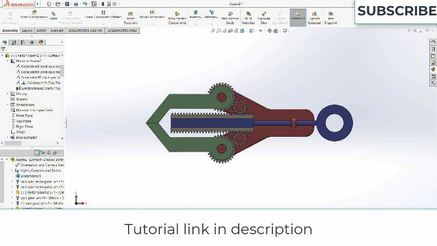 solidworks中的机器人机构夹具