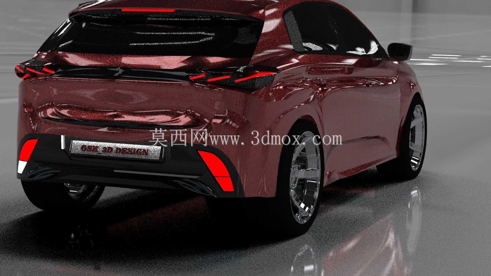 新标致308混合动力2021 3D车型
