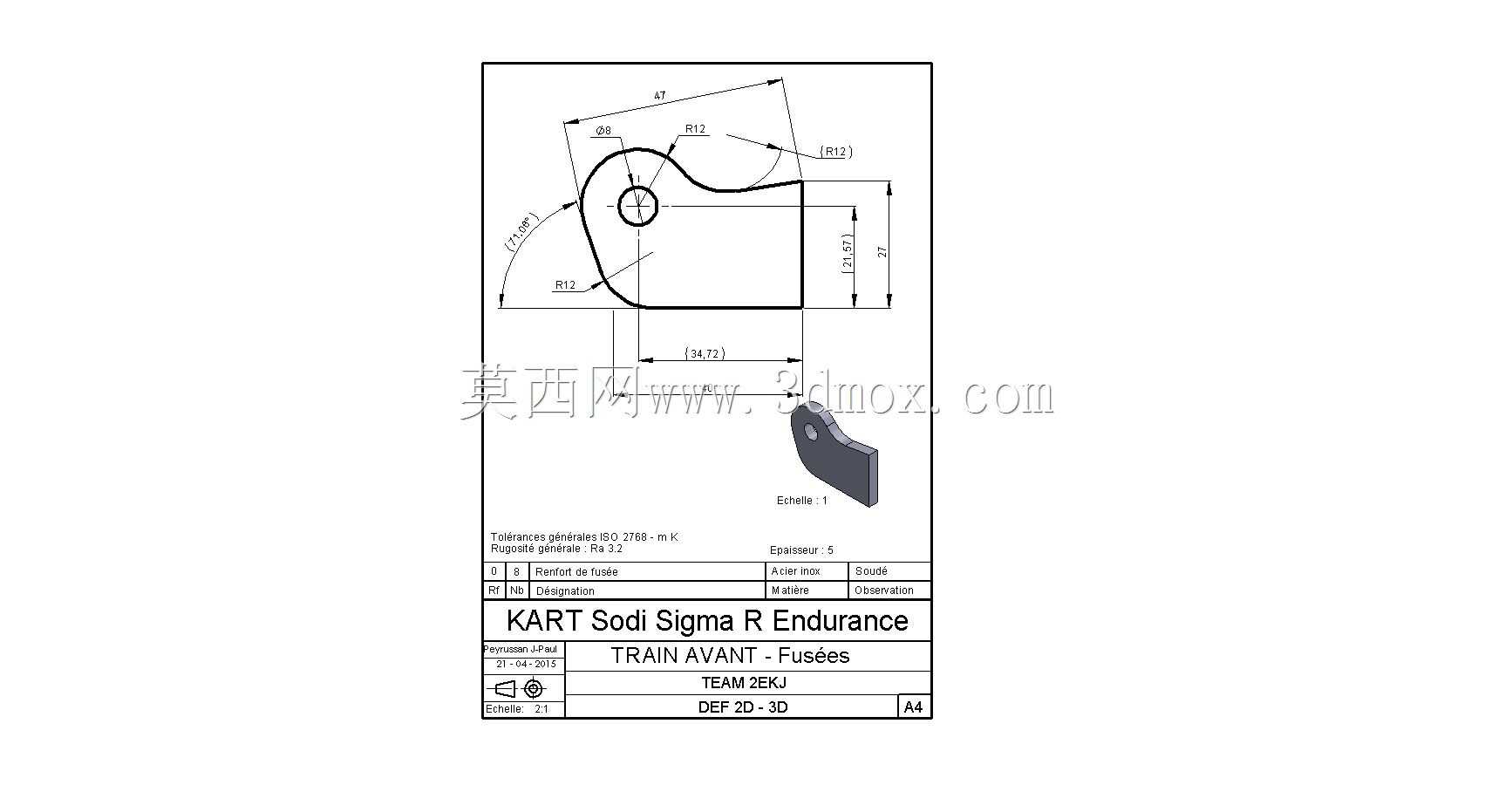 FUSEE SODI SPRINT avec FREIN