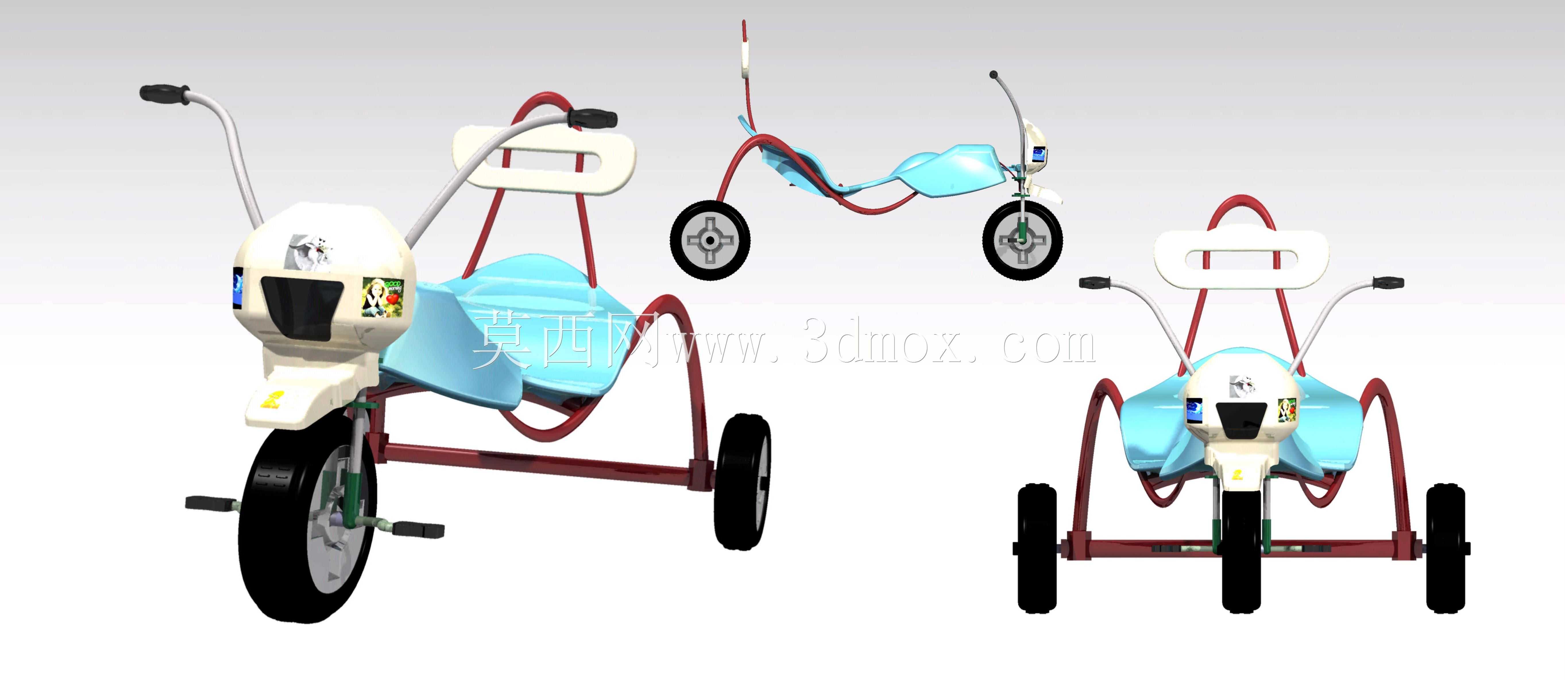 CATIA V5中的玩具三轮车设计。