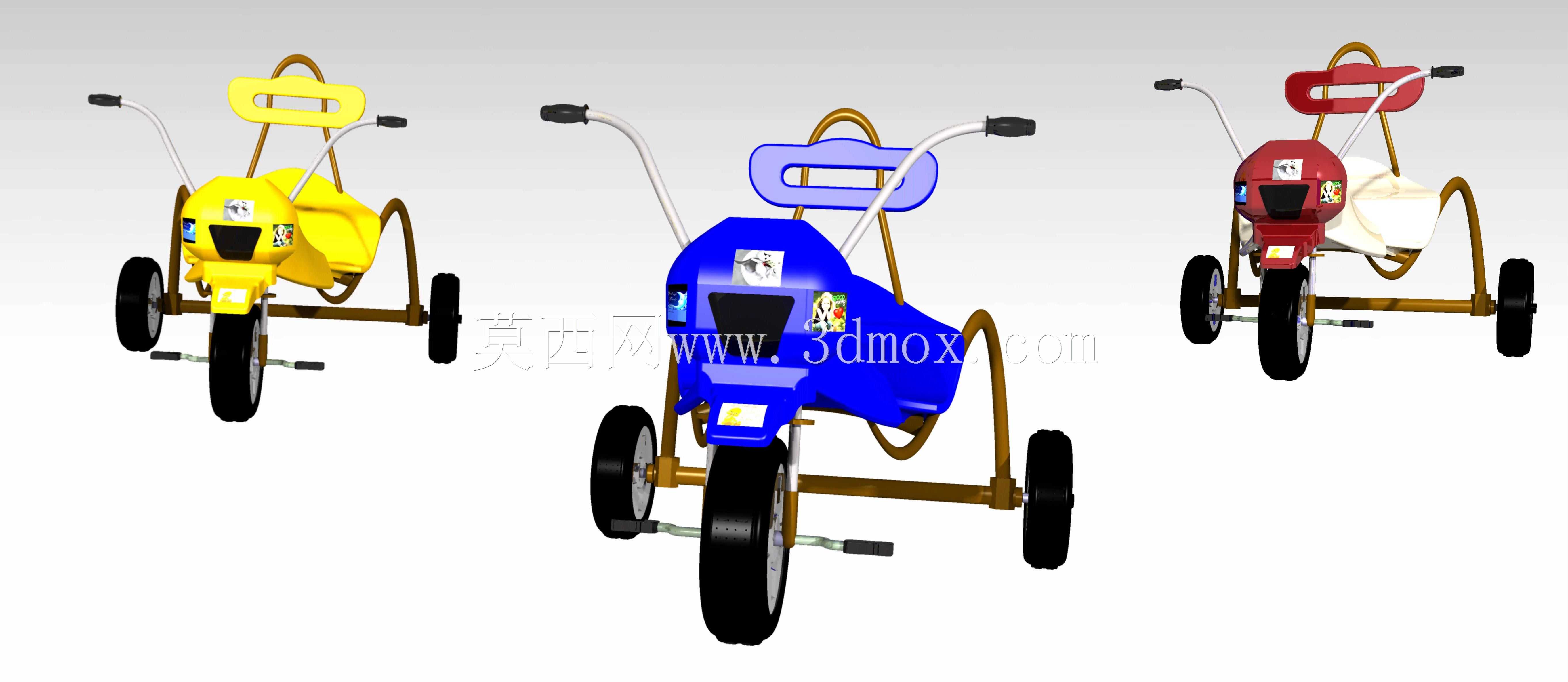 CATIA V5中的玩具三轮车设计。