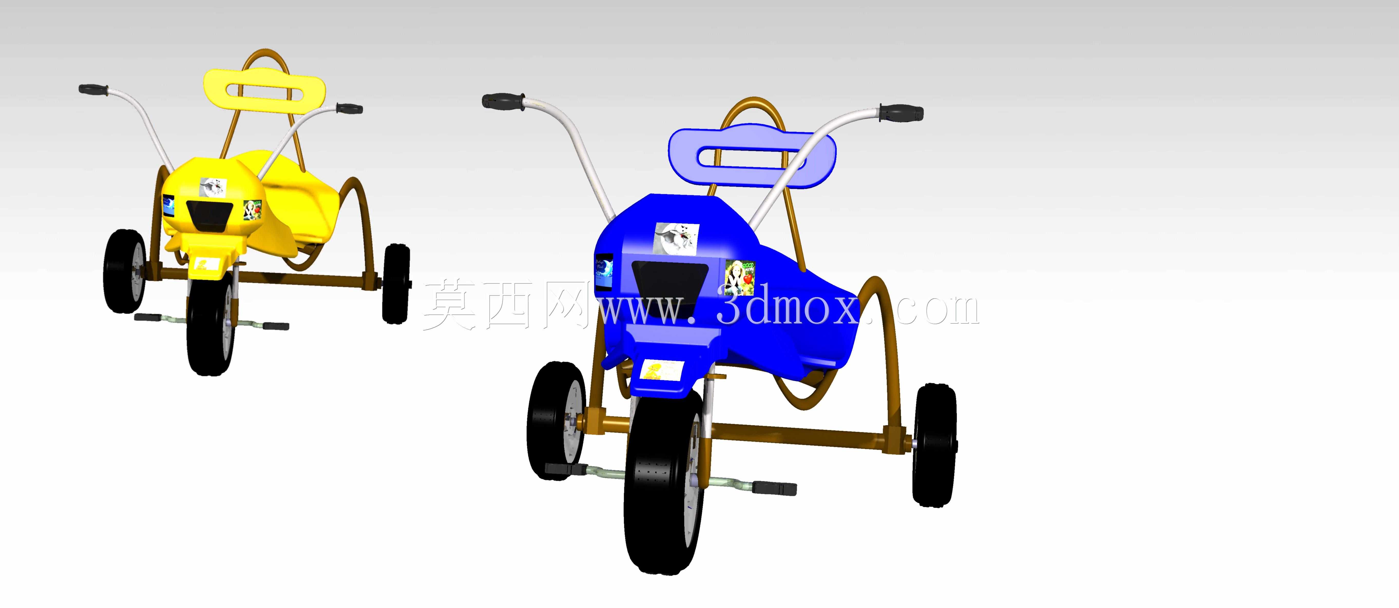 CATIA V5中的玩具三轮车设计。