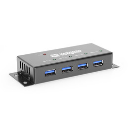 4端口USB 3.2 Gen 1微型高功率集线器,带端口状态指示灯
