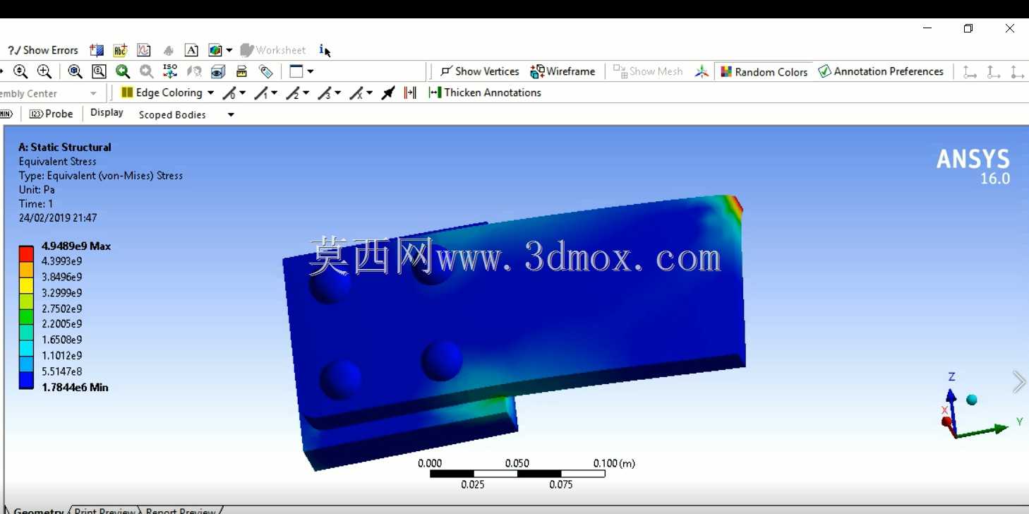 250N力下4铆钉铆接接头结构分析| Ansys Workbench | Catia to Ansys|