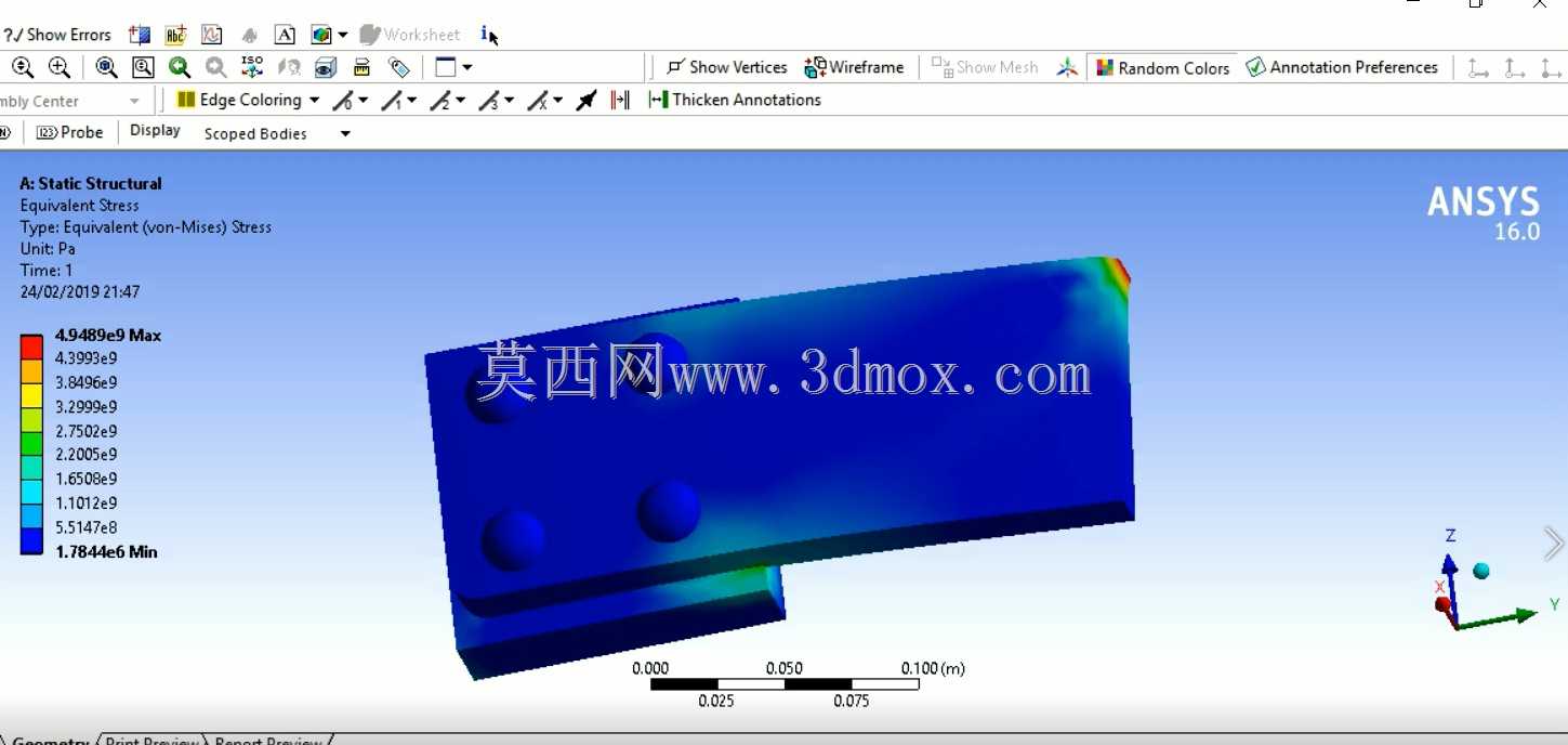 250N力下4铆钉铆接接头结构分析| Ansys Workbench | Catia to Ansys|