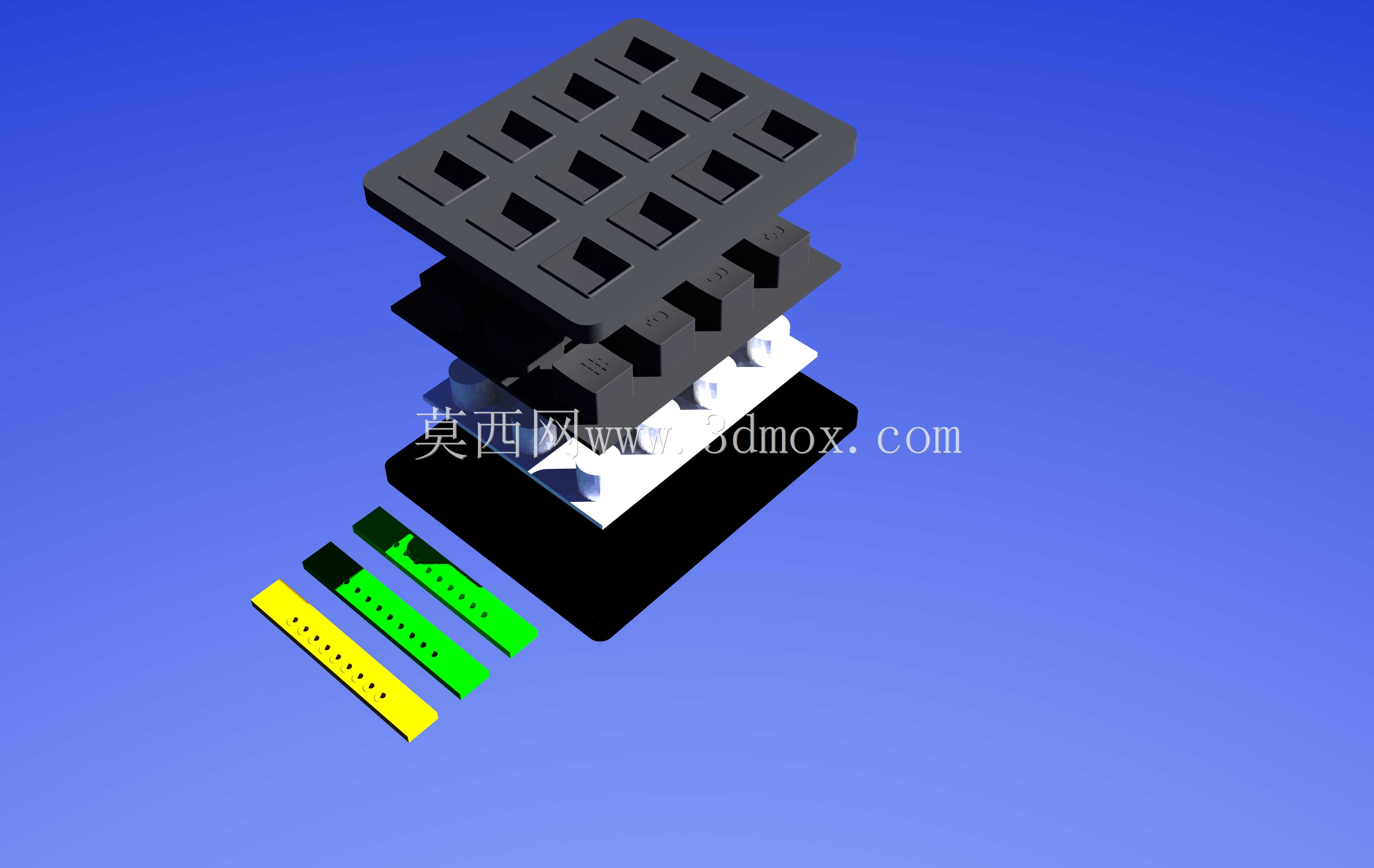 键盘3x4\\w pcb
