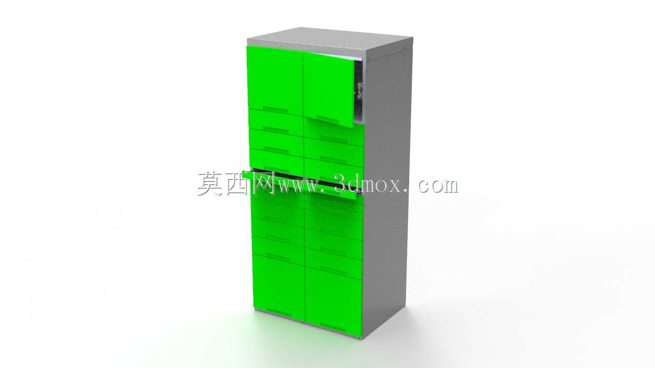 立式简易快递柜的三维模型设计