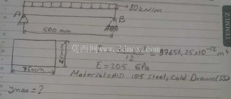 SolidWorks模拟挠度分析2