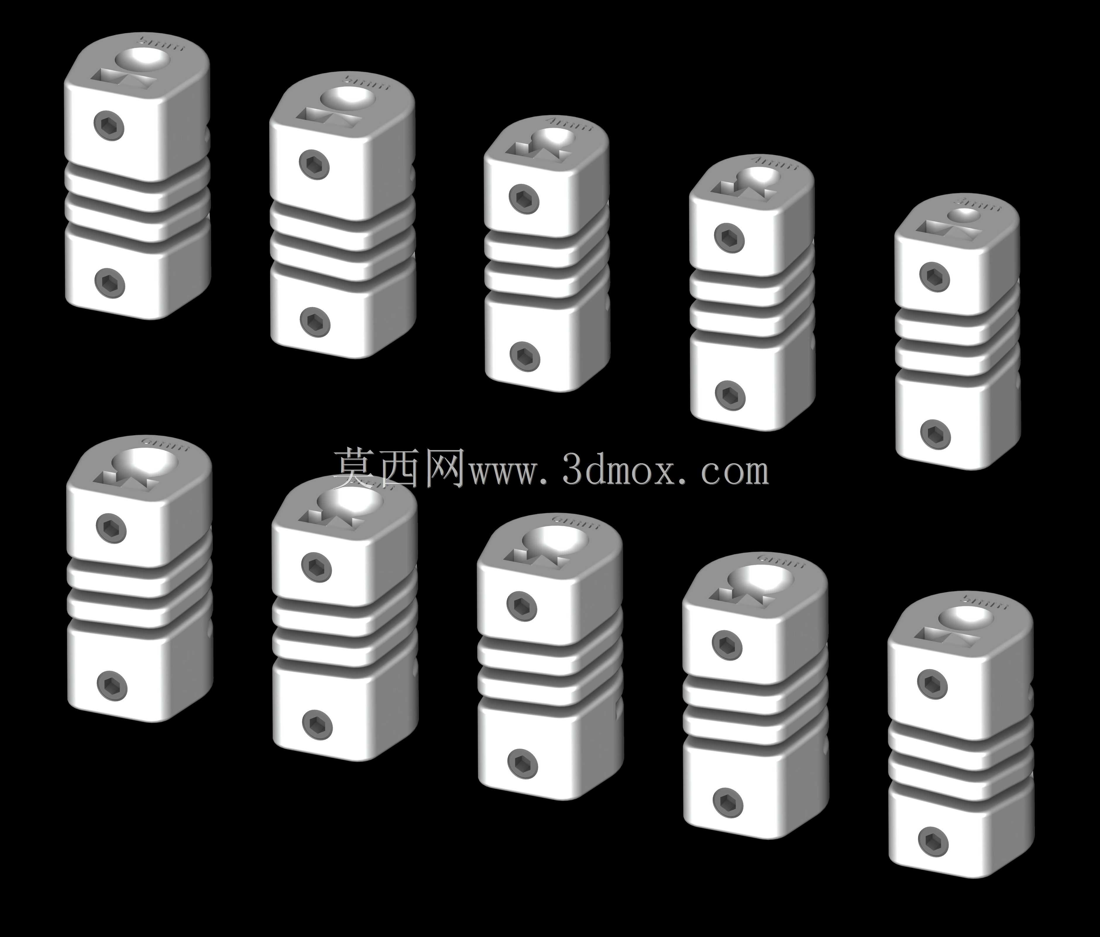 用于3D打印的柔性耦合组件。
