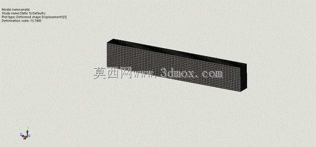 SolidWorks模拟挠度分析