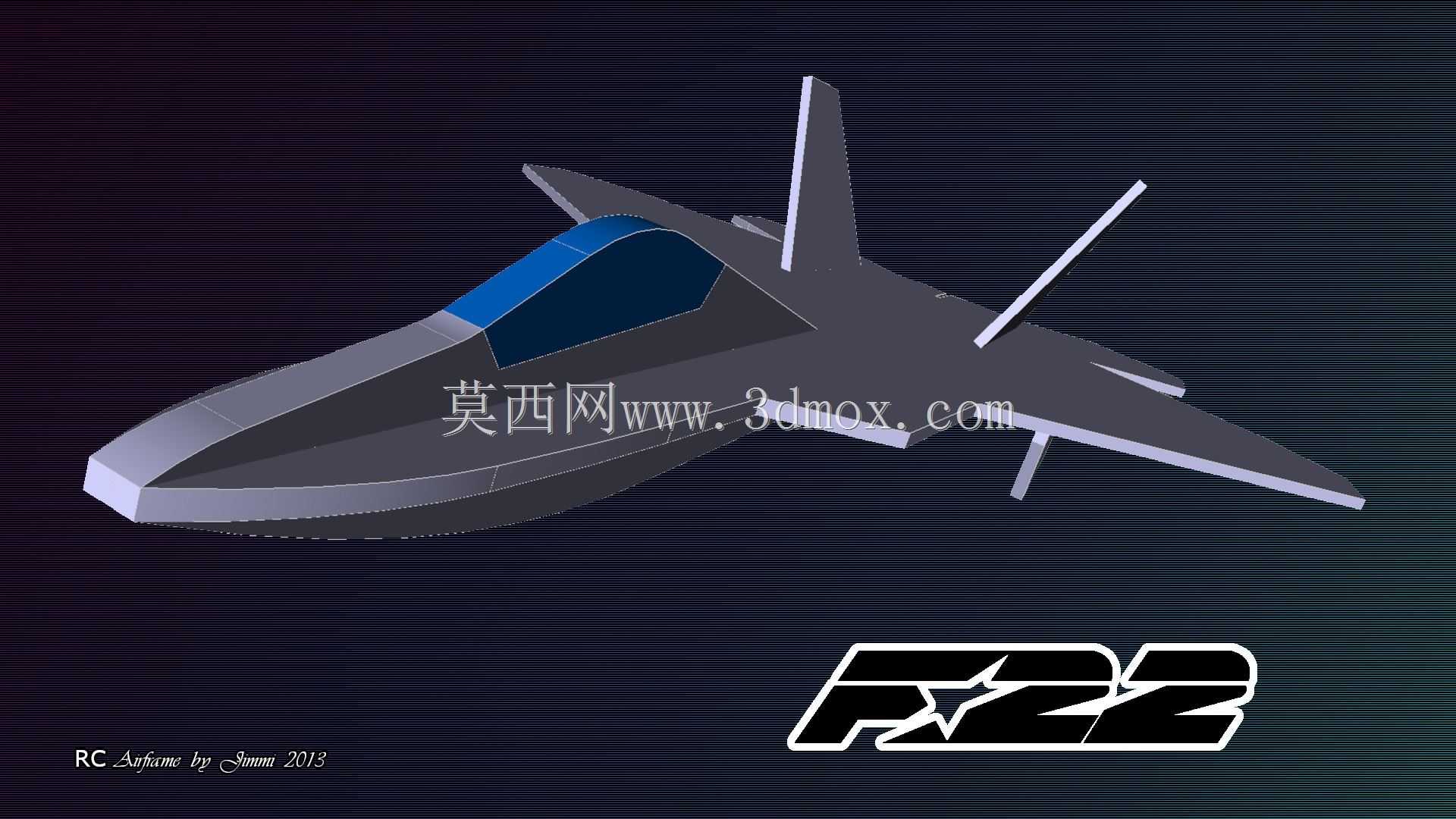F22用6mm泡沫制作的RC模型平面(Depron)