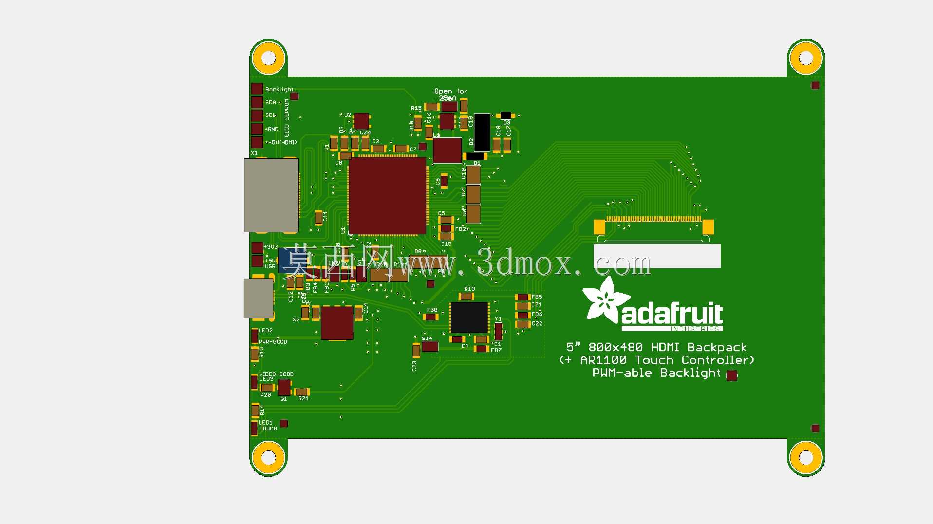 HDMI双肩包中的Adafruit 5