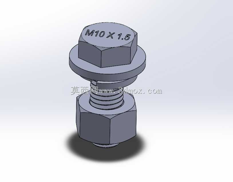 ����ͷ�ݶ�M10x1.5 x30+ƽ��Ȧ+��ֲ����Ȧ+��ĸ