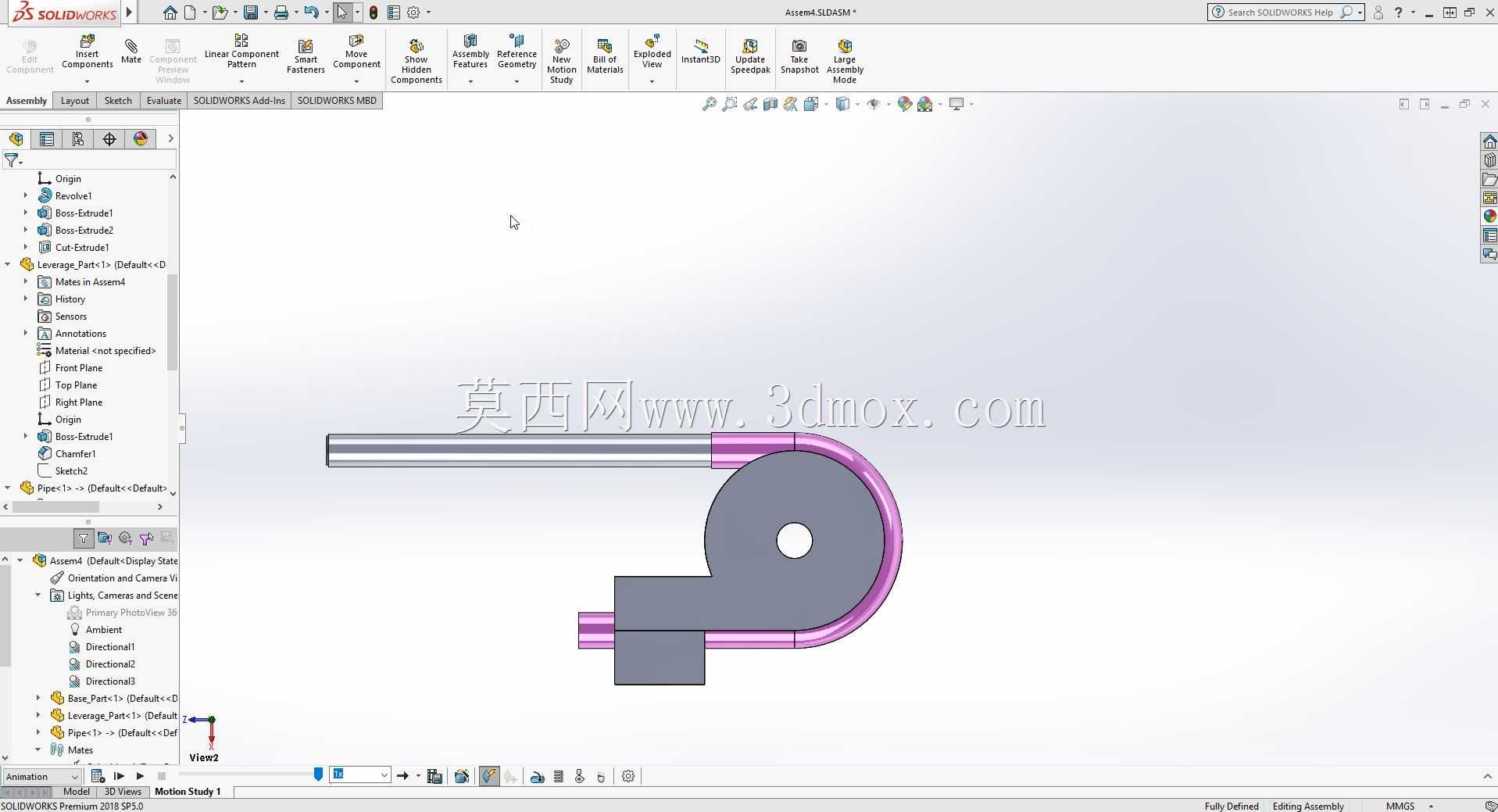��Solidworks�˶���ģ��ܵ�����