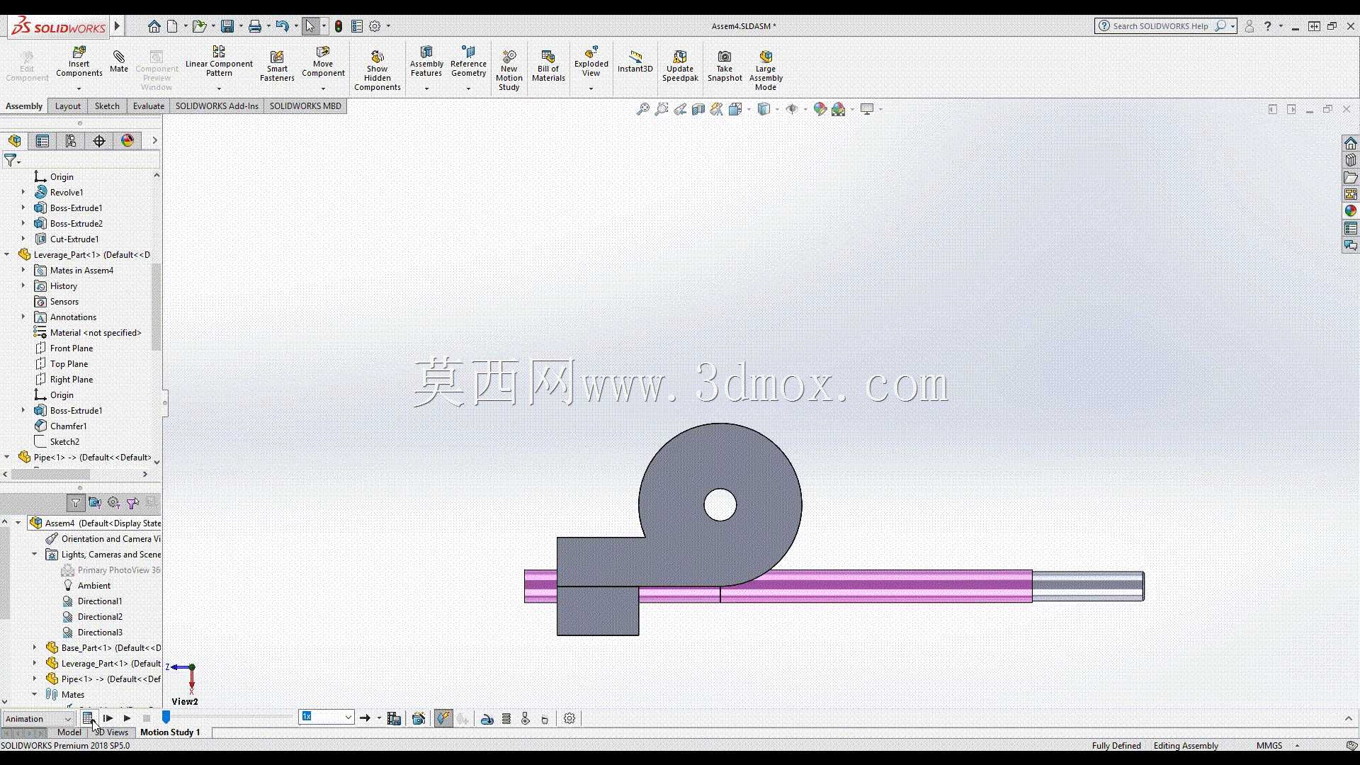 ��Solidworks�˶���ģ��ܵ�����