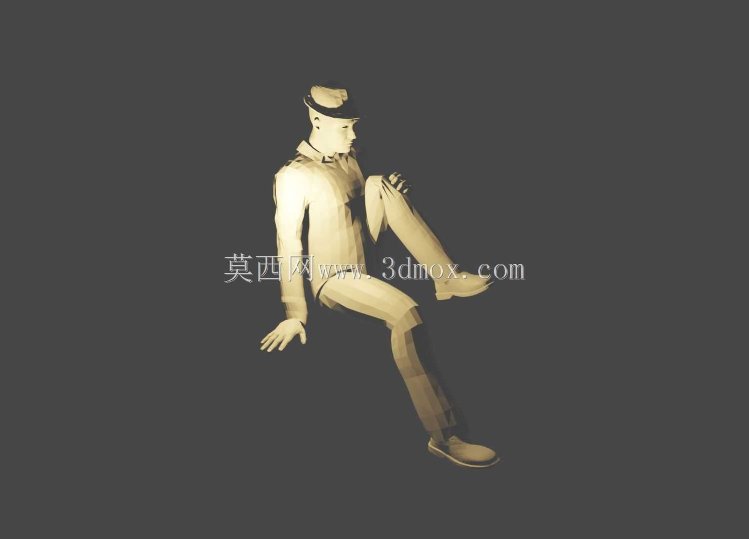 坐在墙上的人