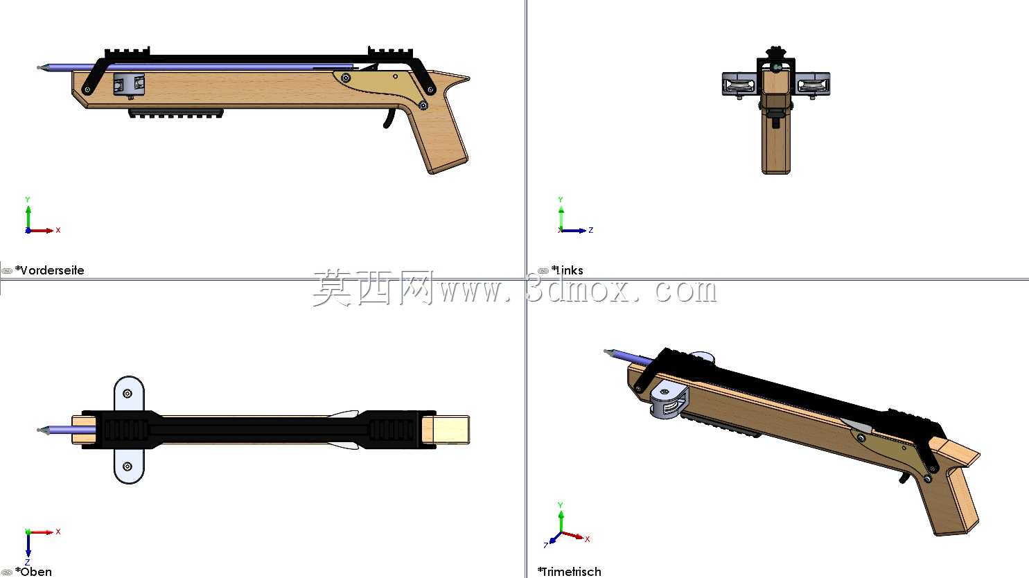 橡胶吊带玩具弩