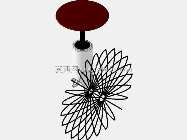 带单缸发动机的台式风扇