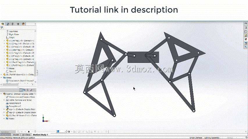 Solidworks中的Theo-jansen机制