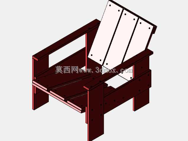 GERRIT RIETVELD������FAUTEUIL 1934�����Σ�΢��ģ��1:5��