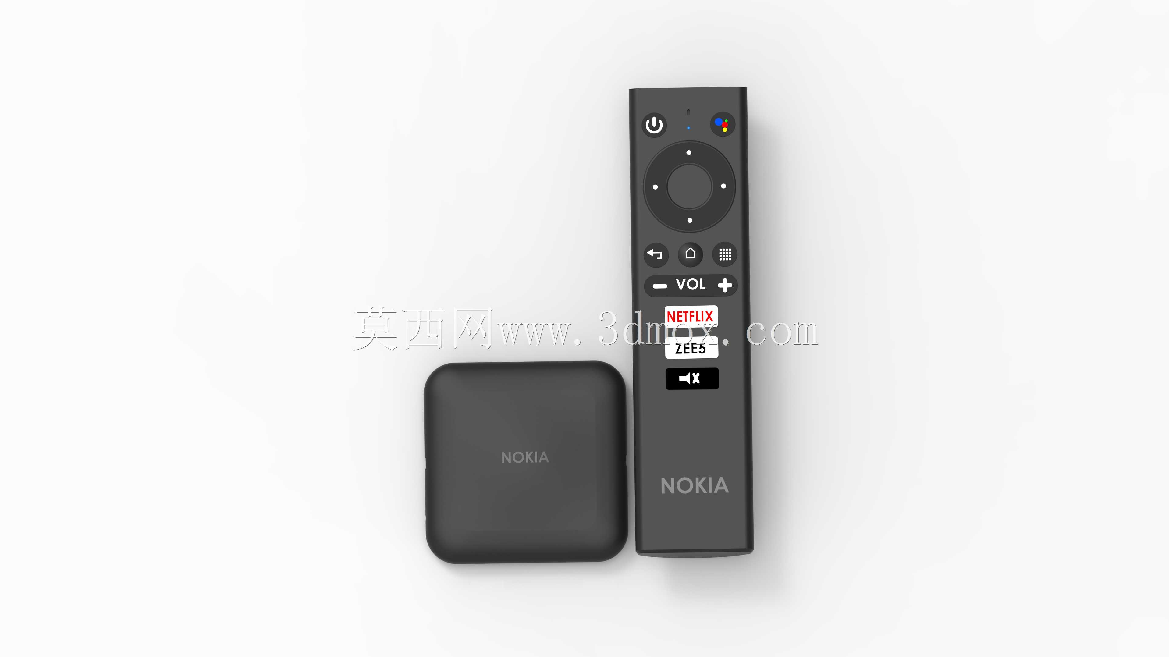 内置Chromecast Black 3D打印模型的诺基亚媒体拖缆