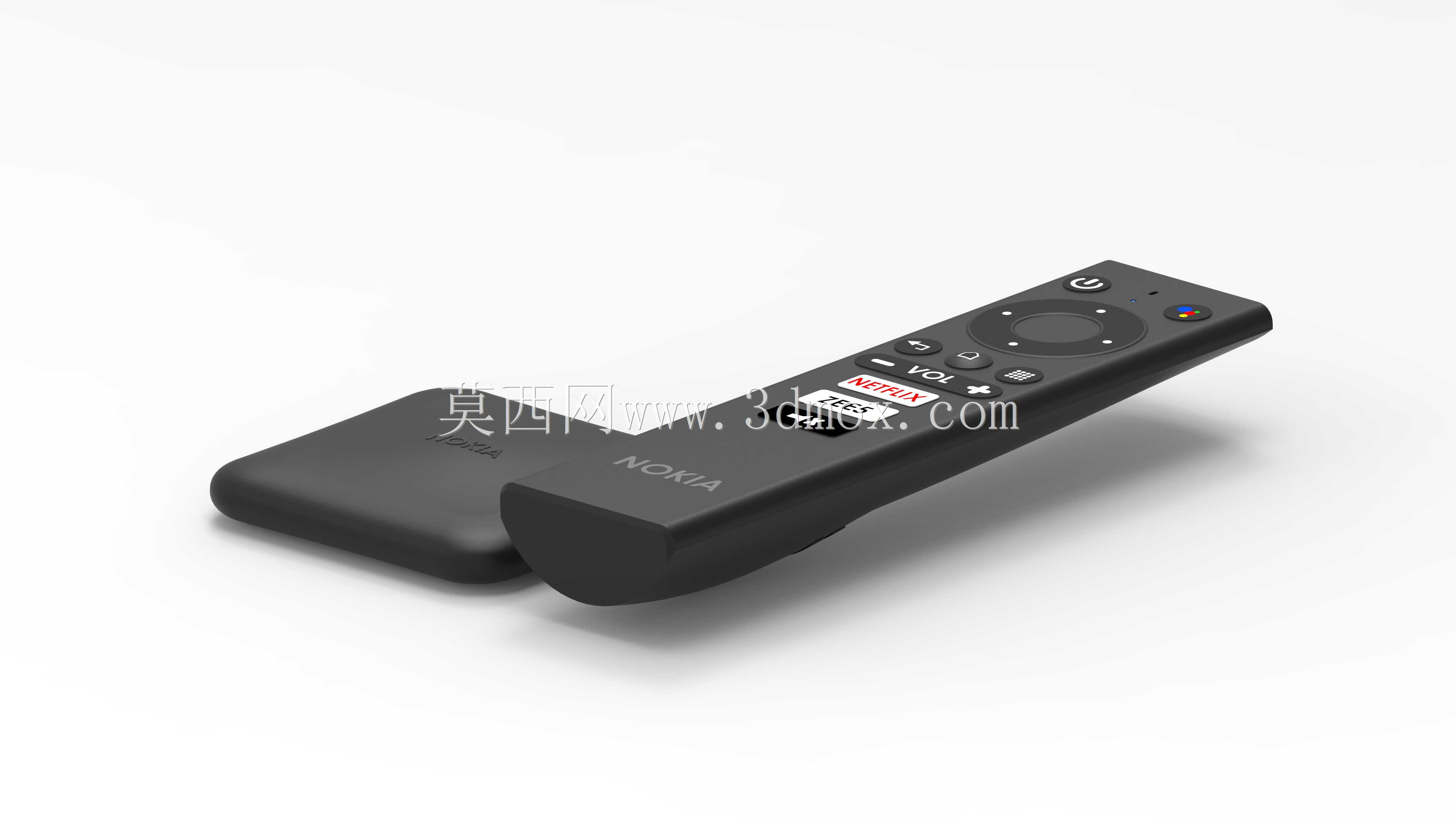 内置Chromecast Black 3D打印模型的诺基亚媒体拖缆
