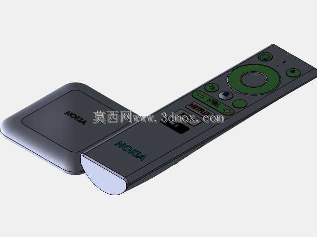 内置Chromecast Black 3D打印模型的诺基亚媒体拖缆