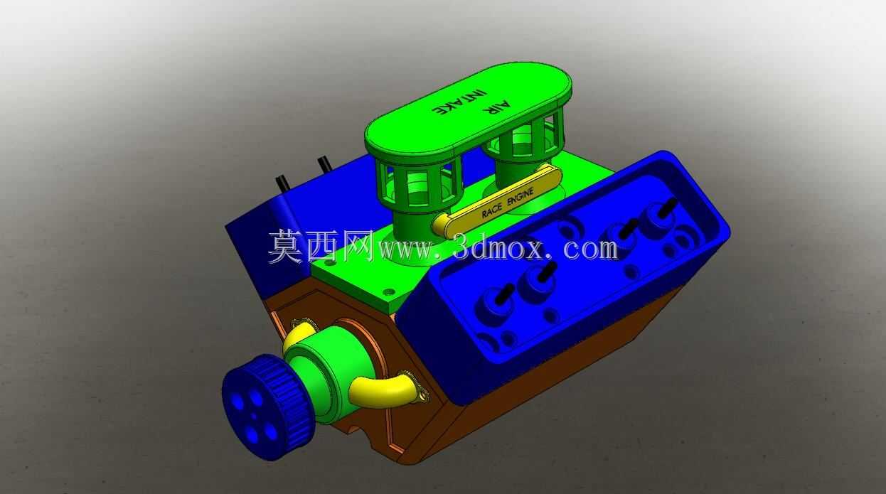发动机V4塑料玩具