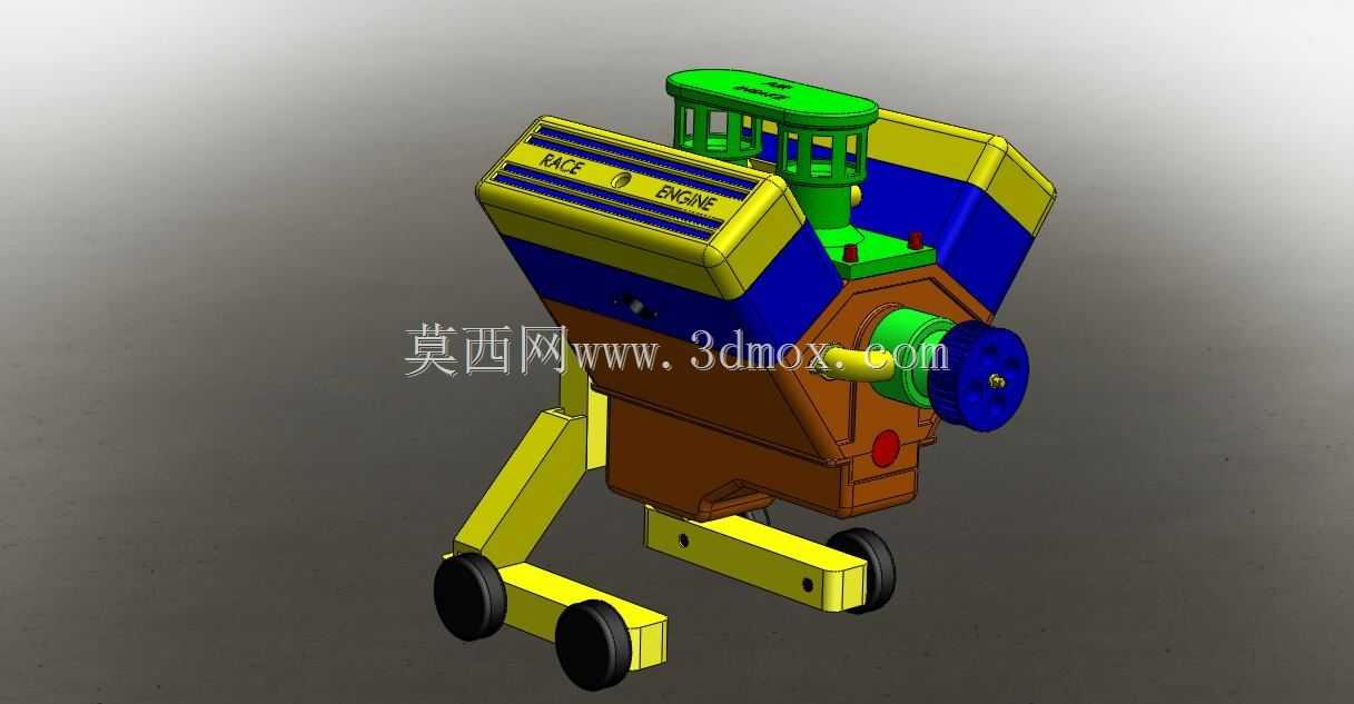 发动机V4塑料玩具