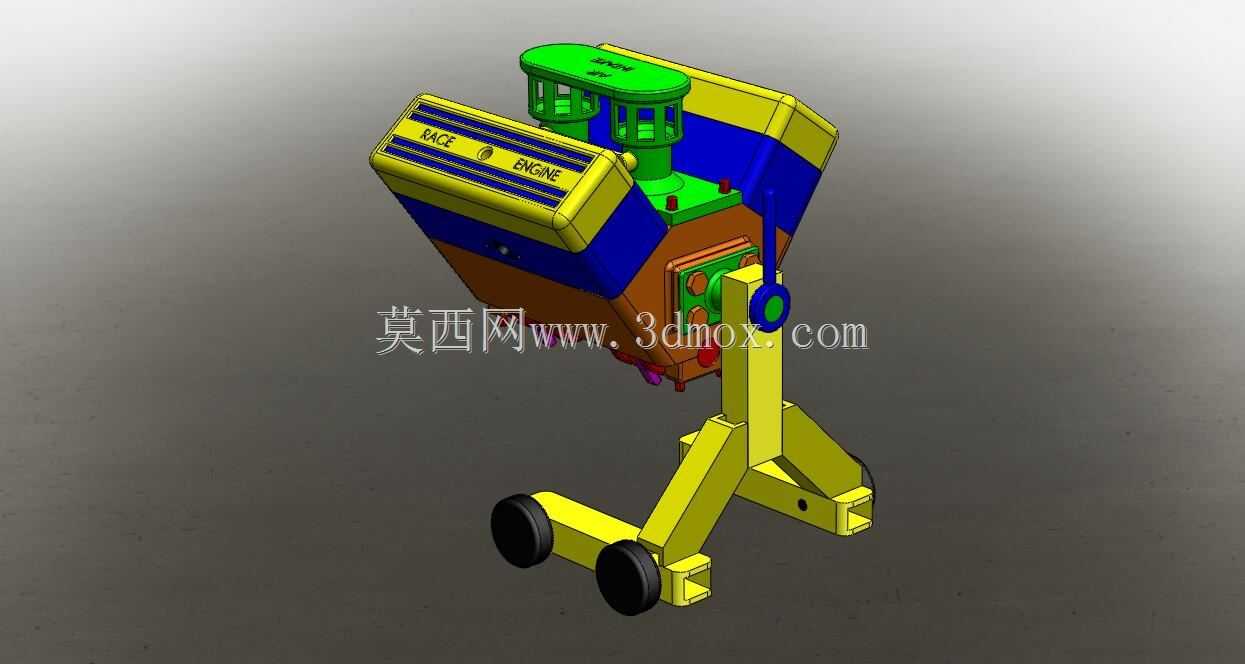 发动机V4塑料玩具