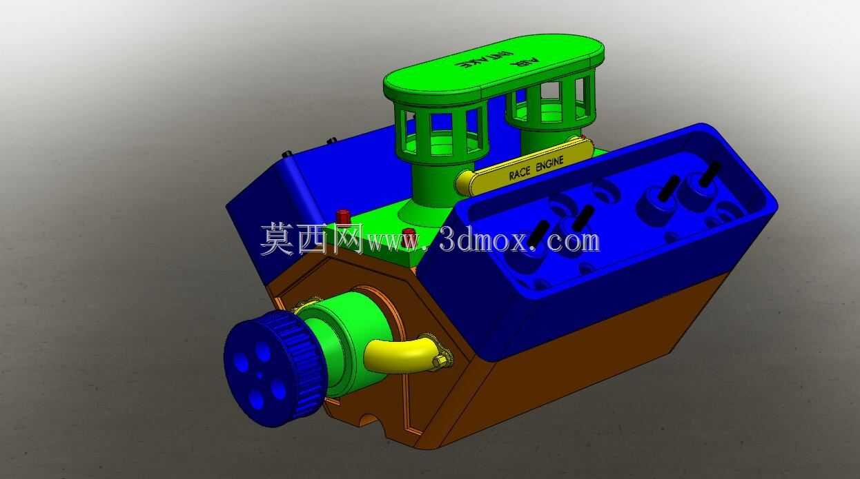 发动机V4塑料玩具