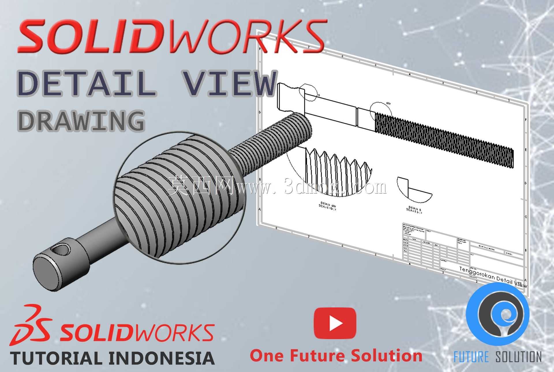 SolidWorks印度尼西亚教程#069-详图视图(预览)