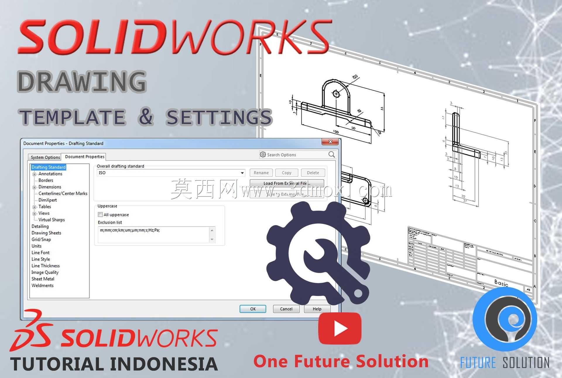 SolidWorks印度尼西亚教程#067-图形模板\u0026设置(预览)